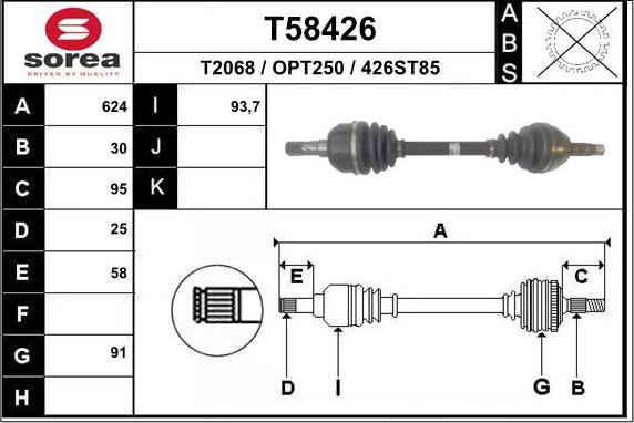 EAI T58426 - Arbre de transmission cwaw.fr