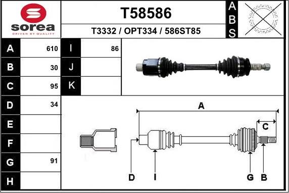 EAI T58586 - Arbre de transmission cwaw.fr