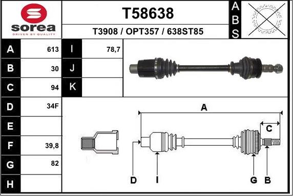 EAI T58638 - Arbre de transmission cwaw.fr