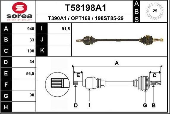 EAI T58198A1 - Arbre de transmission cwaw.fr