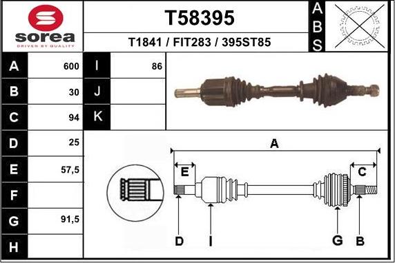 EAI T58395 - Arbre de transmission cwaw.fr