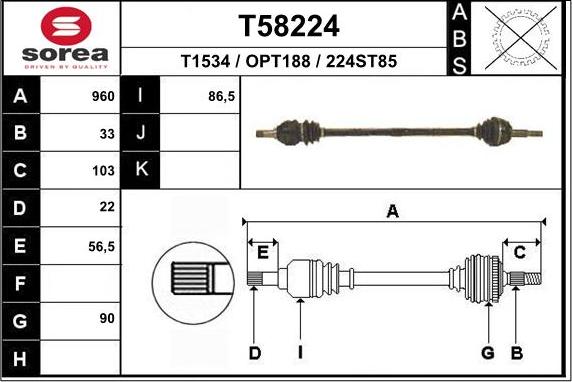 EAI T58224 - Arbre de transmission cwaw.fr