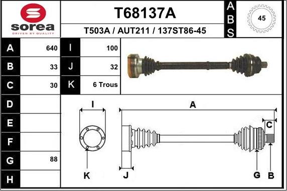 EAI T68137A - Arbre de transmission cwaw.fr