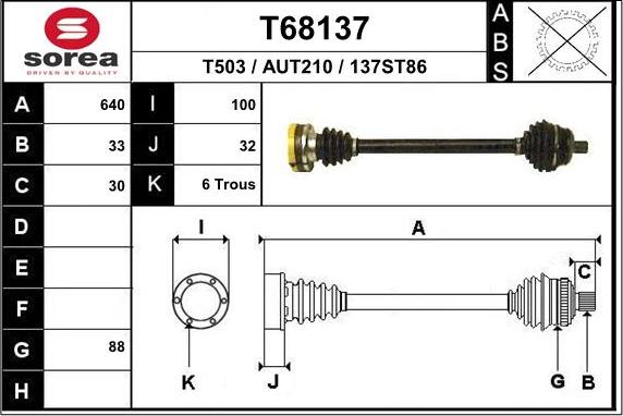 EAI T68137 - Arbre de transmission cwaw.fr