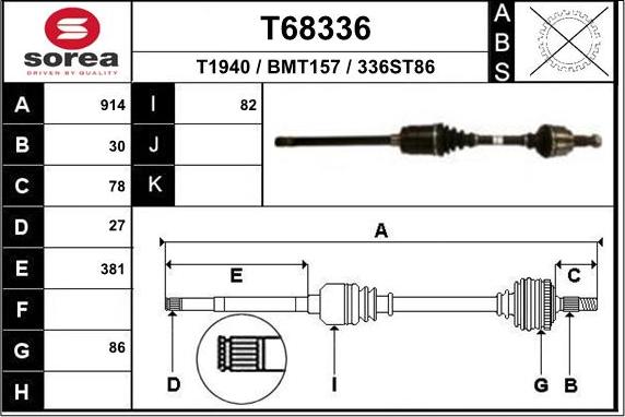 EAI T68336 - Arbre de transmission cwaw.fr