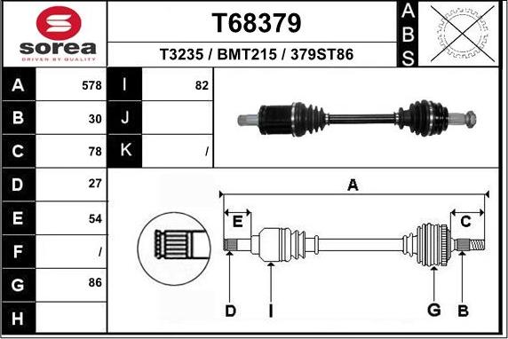 EAI T68379 - Arbre de transmission cwaw.fr