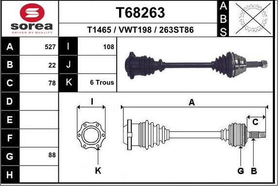 EAI T68263 - Arbre de transmission cwaw.fr