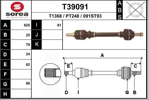 EAI T39091 - Arbre de transmission cwaw.fr