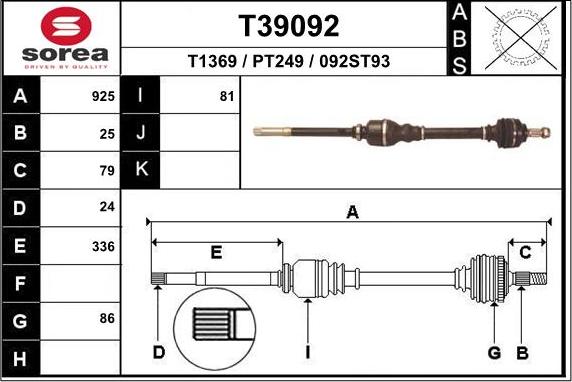 EAI T39092 - Arbre de transmission cwaw.fr