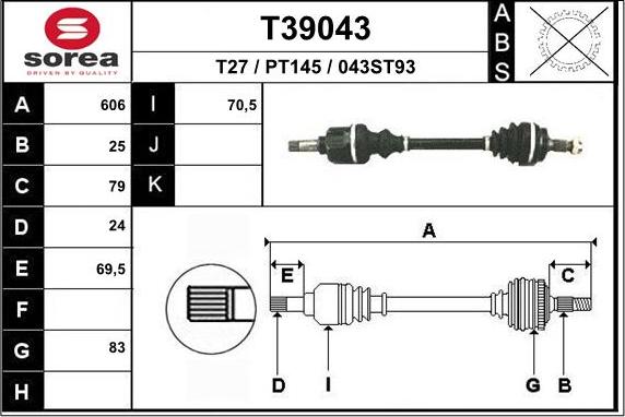 EAI T39043 - Arbre de transmission cwaw.fr