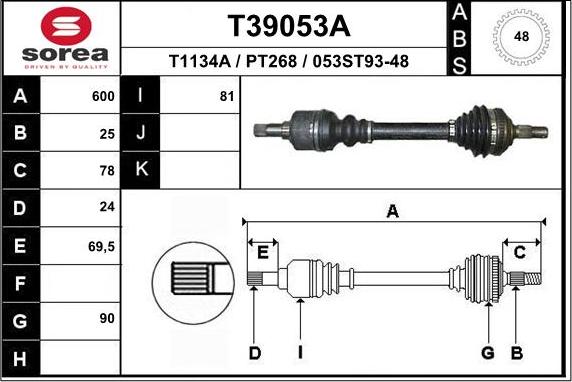 EAI T39053A - Arbre de transmission cwaw.fr