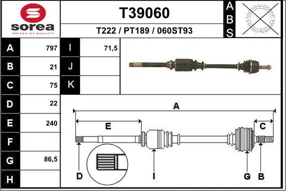 EAI T39060 - Arbre de transmission cwaw.fr