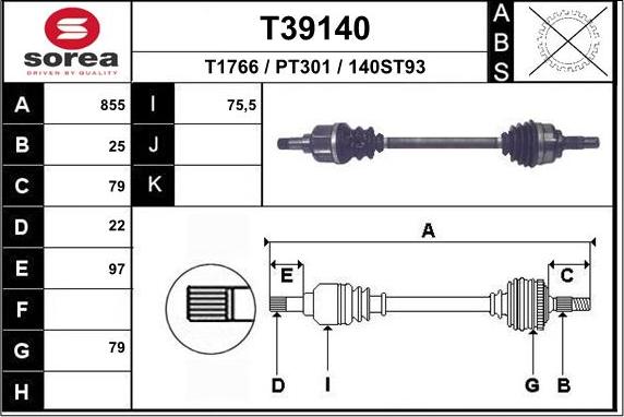 EAI T39140 - Arbre de transmission cwaw.fr