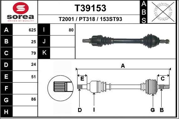 EAI T39153 - Arbre de transmission cwaw.fr