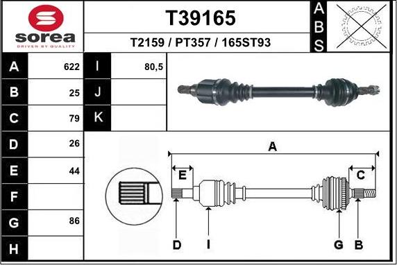 EAI T39165 - Arbre de transmission cwaw.fr