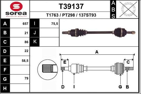 EAI T39137 - Arbre de transmission cwaw.fr