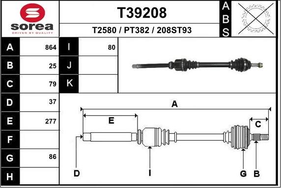 EAI T39208 - Arbre de transmission cwaw.fr