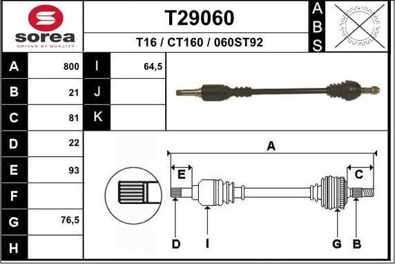 EAI T29060 - Arbre de transmission cwaw.fr