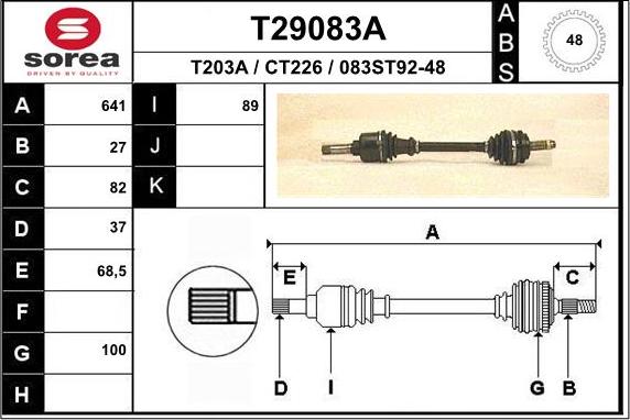 EAI T29083A - Arbre de transmission cwaw.fr