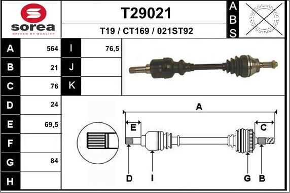 EAI T29021 - Arbre de transmission cwaw.fr