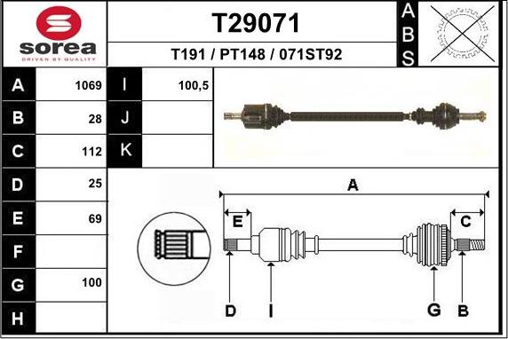 EAI T29071 - Arbre de transmission cwaw.fr