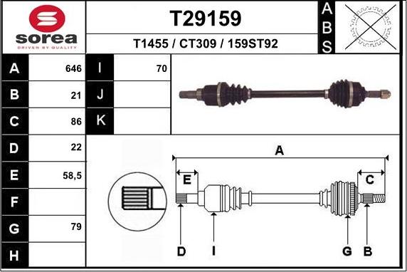 EAI T29159 - Arbre de transmission cwaw.fr