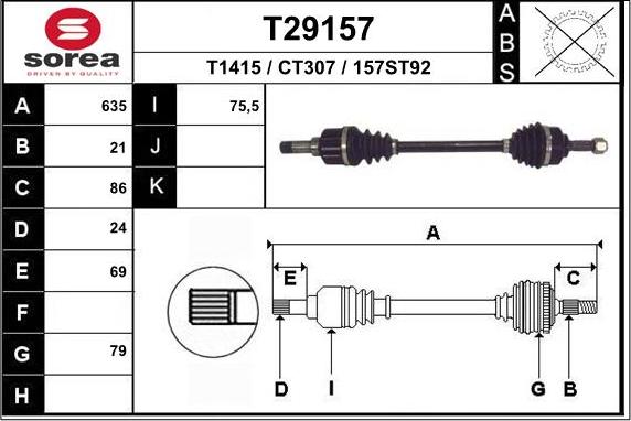 EAI T29157 - Arbre de transmission cwaw.fr