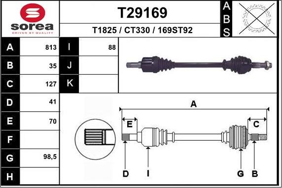 EAI T29169 - Arbre de transmission cwaw.fr