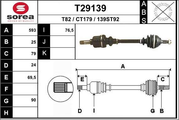 EAI T29139 - Arbre de transmission cwaw.fr