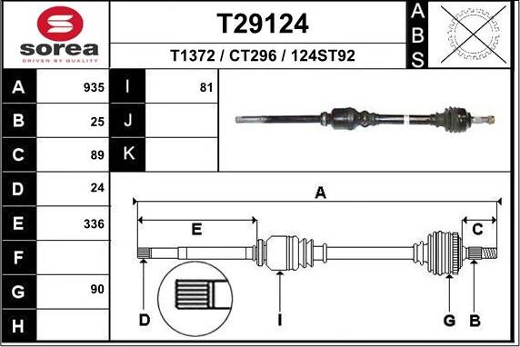 EAI T29124 - Arbre de transmission cwaw.fr