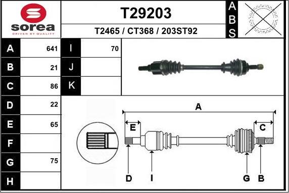 EAI T29203 - Arbre de transmission cwaw.fr