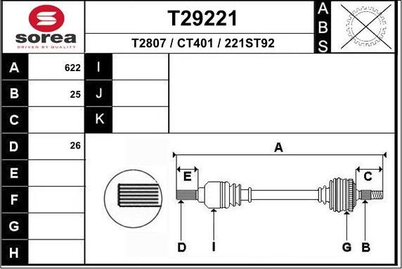 EAI T29221 - Arbre de transmission cwaw.fr