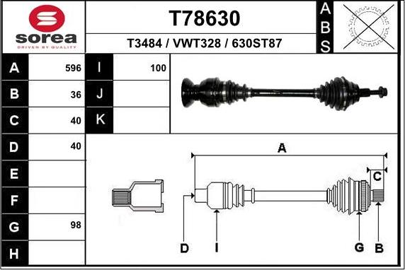 EAI T78630 - Arbre de transmission cwaw.fr