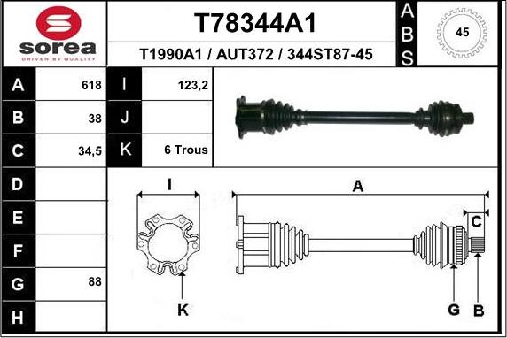 EAI T78344A1 - Arbre de transmission cwaw.fr