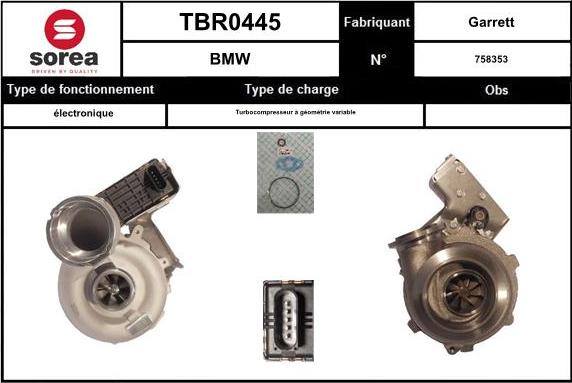 EAI TBR0445 - Turbocompresseur, suralimentation cwaw.fr