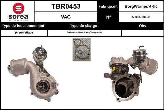 EAI TBR0453 - Turbocompresseur, suralimentation cwaw.fr