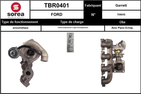 EAI TBR0401 - Turbocompresseur, suralimentation cwaw.fr