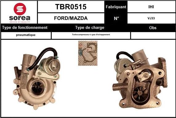 EAI TBR0515 - Turbocompresseur, suralimentation cwaw.fr