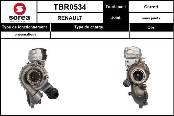 EAI TBR0534 - Turbocompresseur, suralimentation cwaw.fr