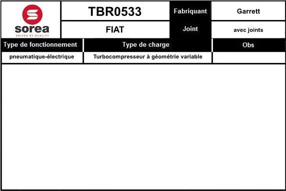 EAI TBR0533 - Turbocompresseur, suralimentation cwaw.fr