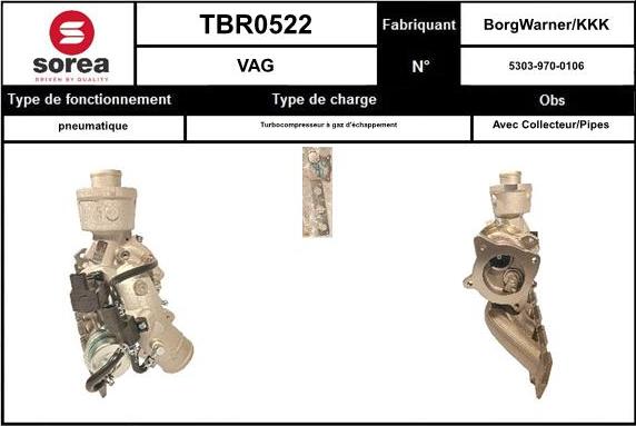 EAI TBR0522 - Turbocompresseur, suralimentation cwaw.fr