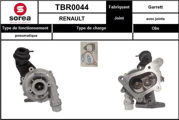 EAI TBR0044 - Turbocompresseur, suralimentation cwaw.fr