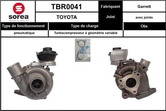 EAI TBR0041 - Turbocompresseur, suralimentation cwaw.fr