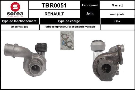 EAI TBR0051 - Turbocompresseur, suralimentation cwaw.fr