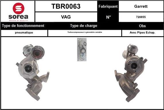 EAI TBR0063 - Turbocompresseur, suralimentation cwaw.fr