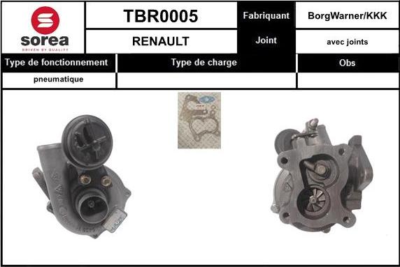 EAI TBR0005 - Turbocompresseur, suralimentation cwaw.fr