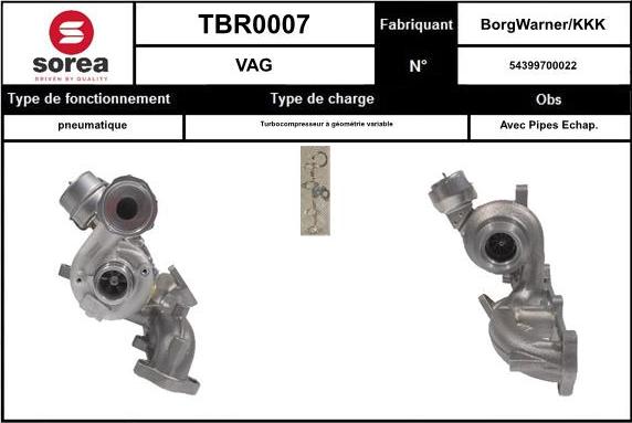 EAI TBR0007 - Turbocompresseur, suralimentation cwaw.fr