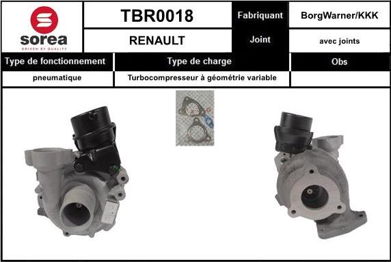 EAI TBR0018 - Turbocompresseur, suralimentation cwaw.fr