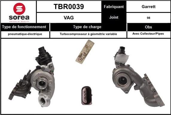 EAI TBR0039 - Turbocompresseur, suralimentation cwaw.fr