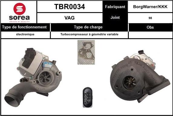 EAI TBR0034 - Turbocompresseur, suralimentation cwaw.fr